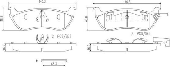 Brembo P24101N - Тормозные колодки, дисковые, комплект autospares.lv