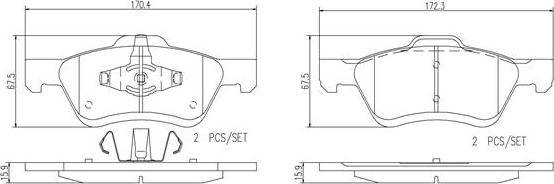 Brembo P24116N - Тормозные колодки, дисковые, комплект autospares.lv