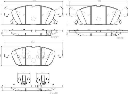 Brembo P24188N - Тормозные колодки, дисковые, комплект autospares.lv