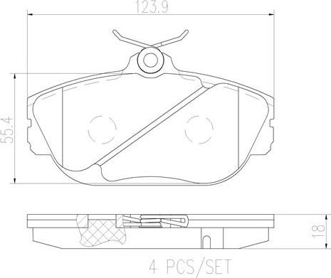 Brembo P24124N - Тормозные колодки, дисковые, комплект autospares.lv