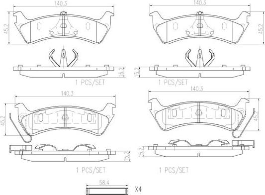 Brembo P24126N - Тормозные колодки, дисковые, комплект autospares.lv