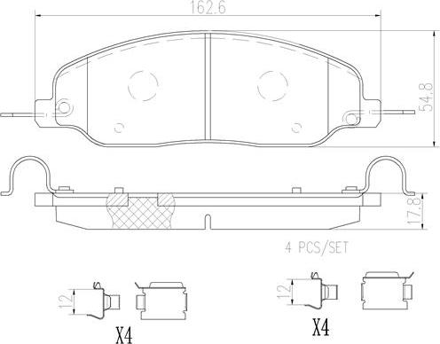 Brembo P24121N - Тормозные колодки, дисковые, комплект autospares.lv