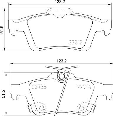 Brembo P 24 216 - Тормозные колодки, дисковые, комплект autospares.lv