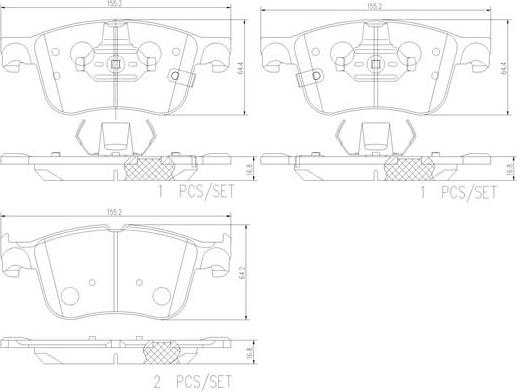 Brembo P24218N - Тормозные колодки, дисковые, комплект autospares.lv