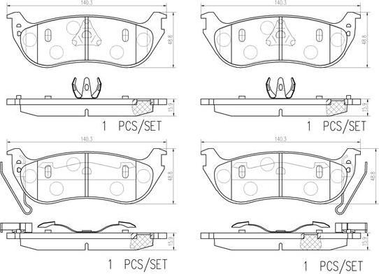 Brembo P24233N - Тормозные колодки, дисковые, комплект autospares.lv