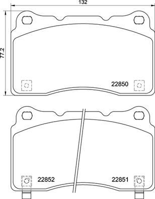 Brembo P 28 099 - Тормозные колодки, дисковые, комплект autospares.lv