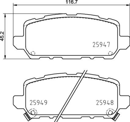 Brembo P 28 090 - Тормозные колодки, дисковые, комплект autospares.lv