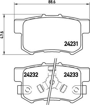 Brembo P 28 051 - Тормозные колодки, дисковые, комплект autospares.lv