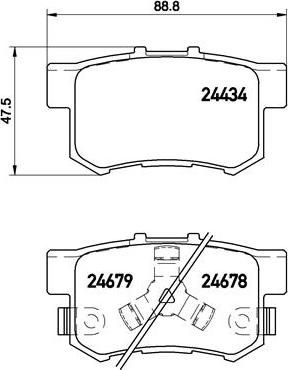 Brembo P 28 061 - Тормозные колодки, дисковые, комплект autospares.lv