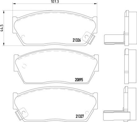 Brembo P 28 004 - Тормозные колодки, дисковые, комплект autospares.lv