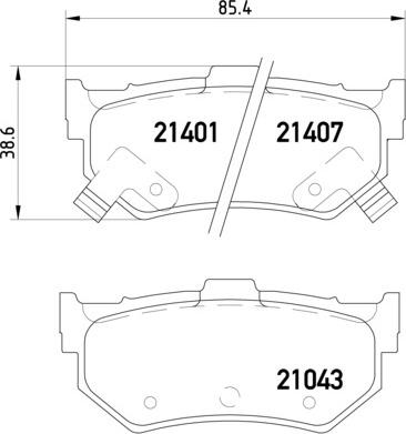 Brembo P 28 007 - Тормозные колодки, дисковые, комплект autospares.lv