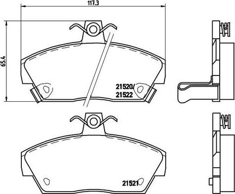 Brembo P 28 019 - Тормозные колодки, дисковые, комплект autospares.lv