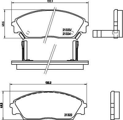 Brembo P 28 016 - Тормозные колодки, дисковые, комплект autospares.lv