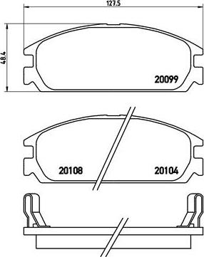 Brembo P 28 010 - Тормозные колодки, дисковые, комплект autospares.lv