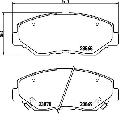 Brembo P 28 035 - Тормозные колодки, дисковые, комплект autospares.lv