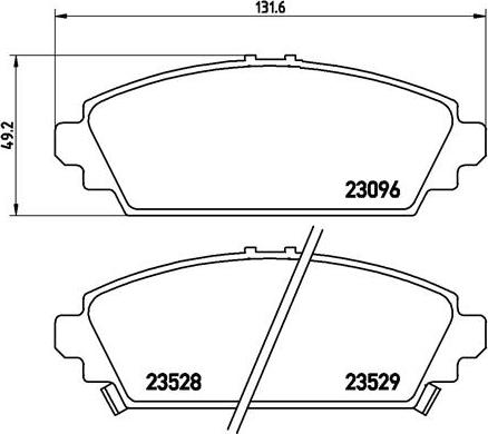 Brembo P 28 031 - Тормозные колодки, дисковые, комплект autospares.lv