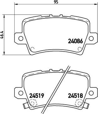 Brembo P 28 038 - Тормозные колодки, дисковые, комплект autospares.lv