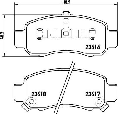 Brembo P 28 033 - Тормозные колодки, дисковые, комплект autospares.lv