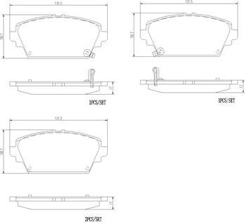 Brembo P28029N - Тормозные колодки, дисковые, комплект autospares.lv