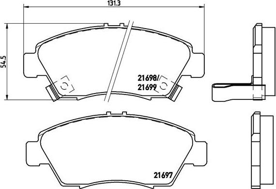 Brembo P 28 024 - Тормозные колодки, дисковые, комплект autospares.lv