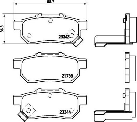 Brembo P 28 025 - Тормозные колодки, дисковые, комплект autospares.lv