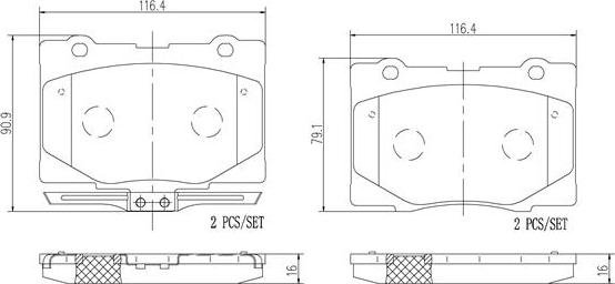 Brembo P28079N - Тормозные колодки, дисковые, комплект autospares.lv