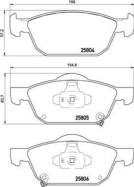 Brembo P 28 076X - Тормозные колодки, дисковые, комплект autospares.lv