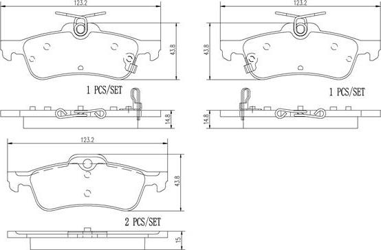 Brembo P28070N - Тормозные колодки, дисковые, комплект autospares.lv