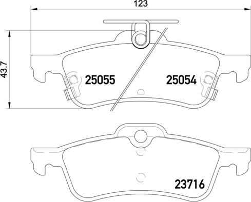 Brembo P 28 070 - Тормозные колодки, дисковые, комплект autospares.lv