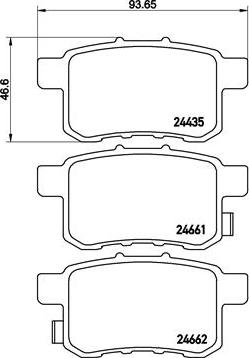 Brembo P 28 072 - Тормозные колодки, дисковые, комплект autospares.lv