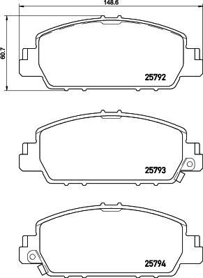 Brembo P 28 077 - Тормозные колодки, дисковые, комплект autospares.lv