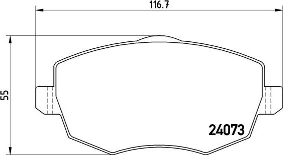 Brembo P 23 095 - Тормозные колодки, дисковые, комплект autospares.lv