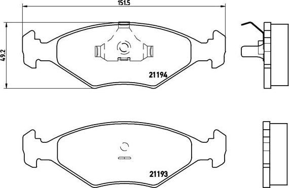 Brembo P 23 040 - Тормозные колодки, дисковые, комплект autospares.lv