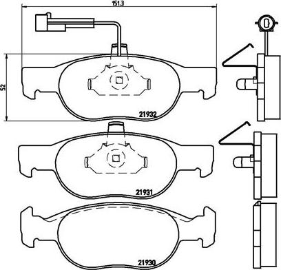 Brembo P23057N - Тормозные колодки, дисковые, комплект autospares.lv