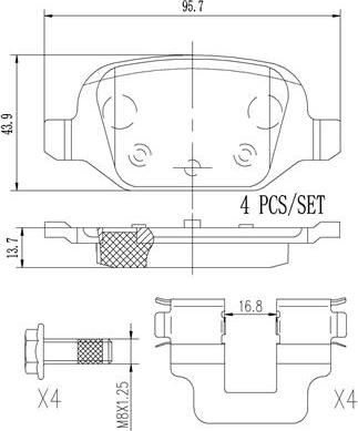 Brembo P23064N - Тормозные колодки, дисковые, комплект autospares.lv