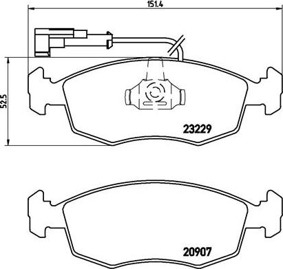 Brembo P 23 063 - Тормозные колодки, дисковые, комплект autospares.lv