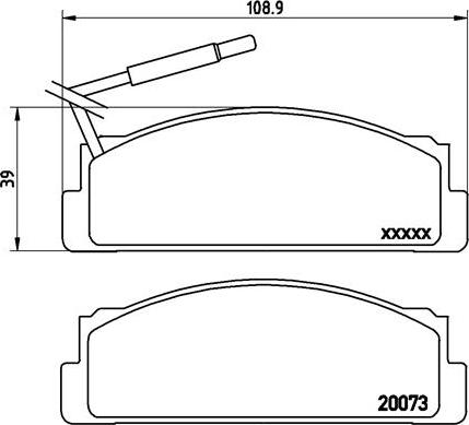 Brembo P 23 005 - Тормозные колодки, дисковые, комплект autospares.lv