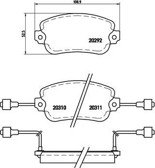 Unipart GBP634 - Тормозные колодки, дисковые, комплект autospares.lv