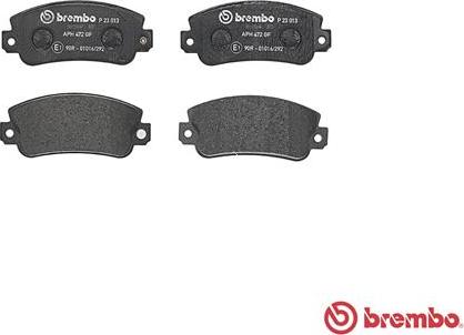 Brembo P 23 013 - Тормозные колодки, дисковые, комплект autospares.lv