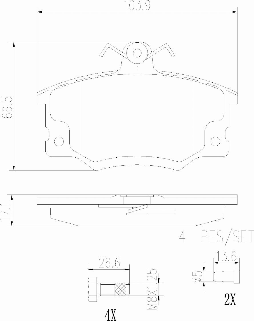 Brembo P23017N - Тормозные колодки, дисковые, комплект autospares.lv