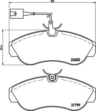 Brembo P 23 084 - Тормозные колодки, дисковые, комплект autospares.lv