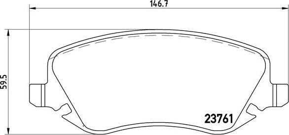 Brembo P 23 088 - Тормозные колодки, дисковые, комплект autospares.lv