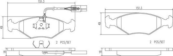 Brembo P23039N - Тормозные колодки, дисковые, комплект autospares.lv