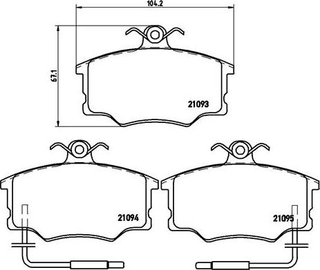 Brembo P 23 034 - Тормозные колодки, дисковые, комплект autospares.lv