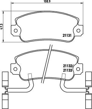 Brembo P 23 031 - Тормозные колодки, дисковые, комплект autospares.lv