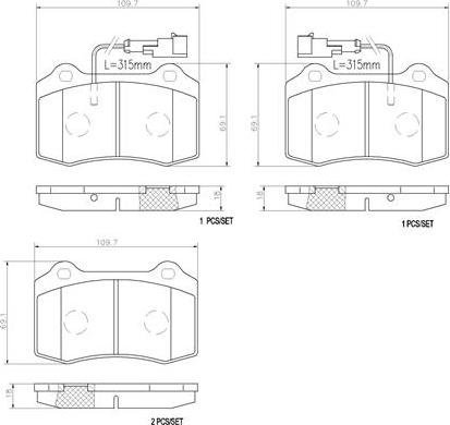 Brembo P23074N - Тормозные колодки, дисковые, комплект autospares.lv