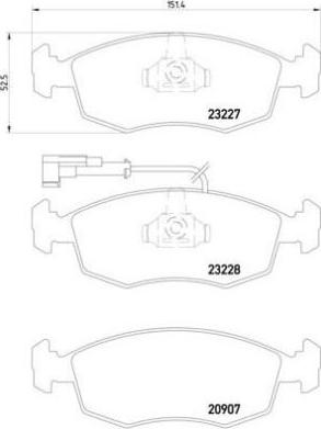 Brembo P 23 076 - Тормозные колодки, дисковые, комплект autospares.lv