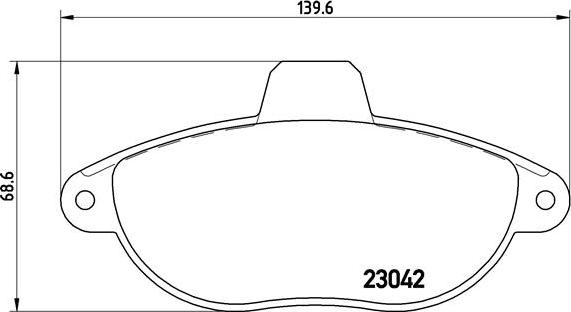 Brembo P 23 072 - Тормозные колодки, дисковые, комплект autospares.lv