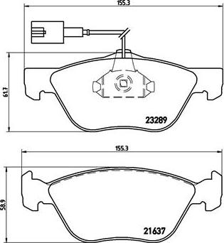 Brembo P 23 077 - Тормозные колодки, дисковые, комплект autospares.lv