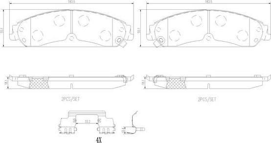 Brembo P23149N - Тормозные колодки, дисковые, комплект autospares.lv